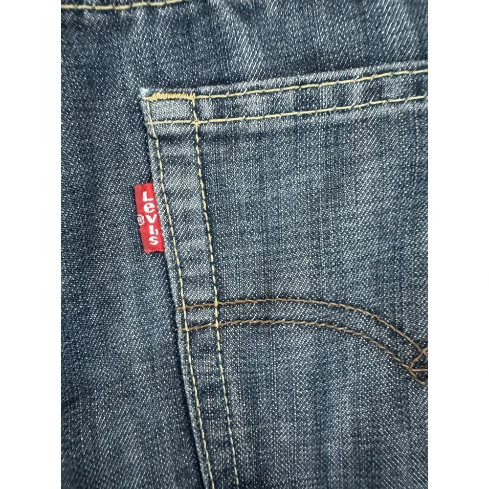 Levis 505 Jeans Boys 28x30 16 Regular Youth Blue Straight Dark Wash‎ Stained